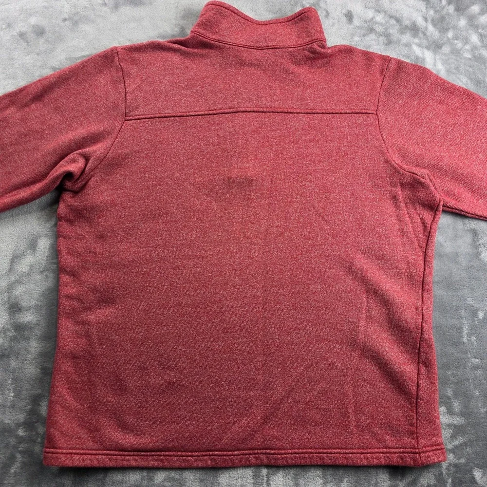 Columbia Pullover Mens Large Red Marl‎ Hart Mountain II Quarter Zip Sweatshirt
